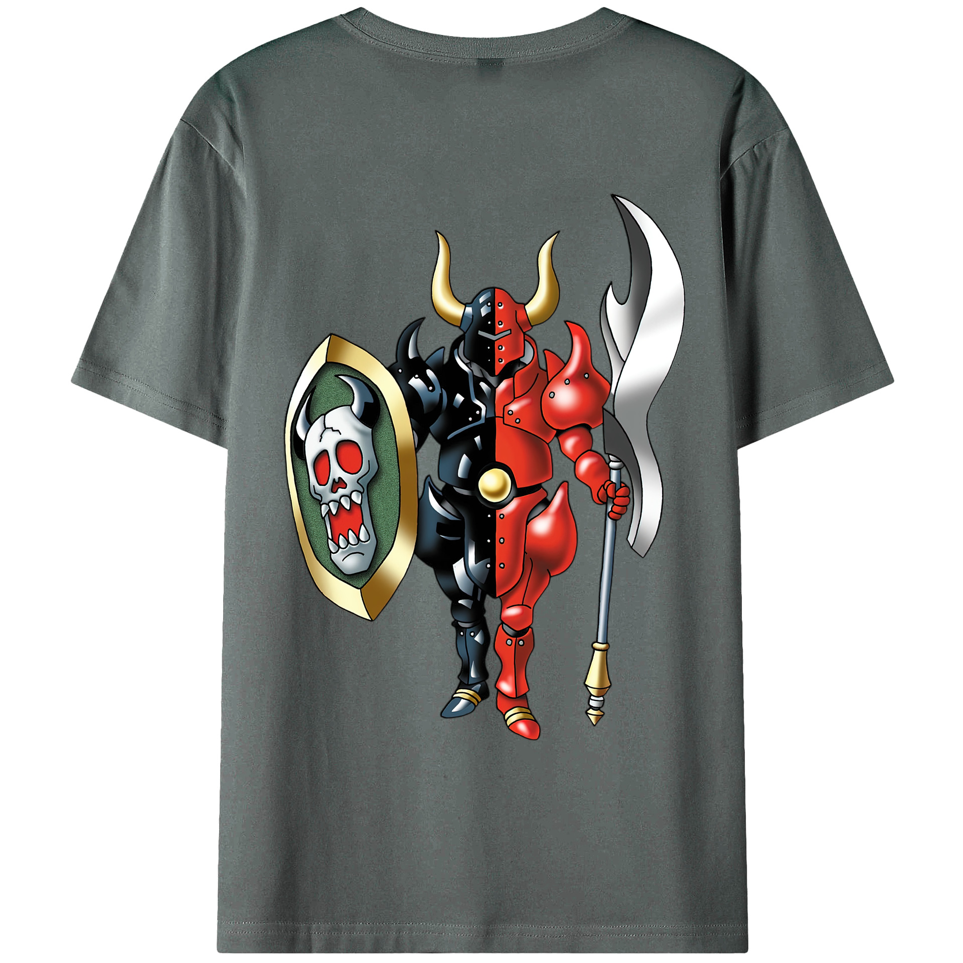 （画像用） ドラゴンクエスト Doragon Kuesuto Dragon Quest 綿100％ メンズ半袖Tシャツ（バックプリント） 通気性